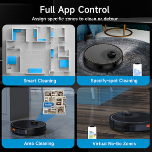 4500Pa Strong Robot Vacuum Cleaner J01 Black