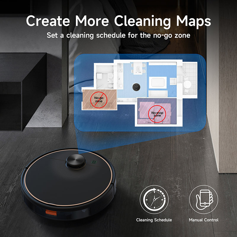 4500Pa Strong Robot Vacuum Cleaner J01 Black