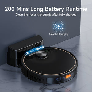 4500Pa Strong Robot Vacuum Cleaner J01 Black